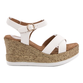 JESSY ROSS Sandalias de ante blancas blanco