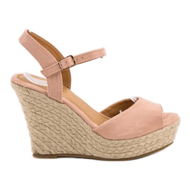 Sandalias en polvo rosado