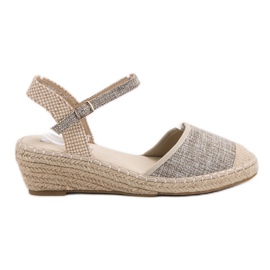 Best Shoes Alpargatas de cuña gris