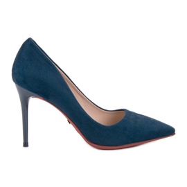 Jumex Tacones de ante azul