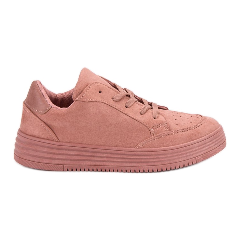 SDS Zapatos deportivos de gamuza rosado