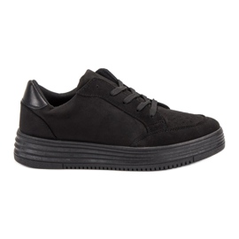 SDS Zapatos deportivos de gamuza negro