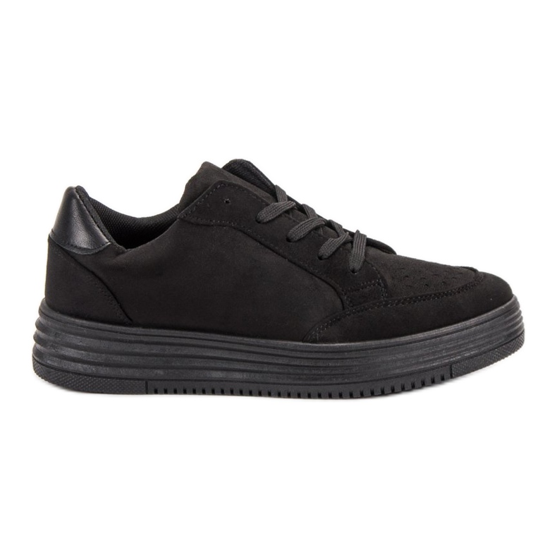 SDS Zapatos deportivos de gamuza negro
