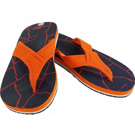 Pantuflas 4F M H4L19 KLM004 30S azul marino oscuro naranja
