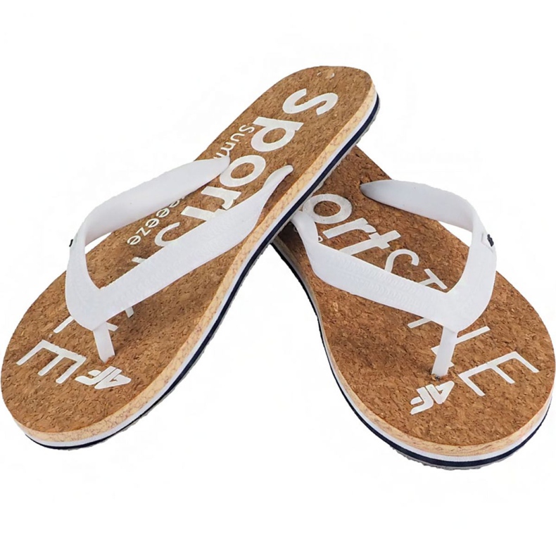 Pantuflas 4f W H4L19-KLD002 10S blanco marrón Pantuflas 4f W H4L19-KLD002 10S blanco marrón