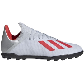 Botas de fútbol adidas X 19.3 Tf Jr F35358 blanco blanco