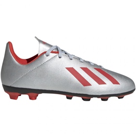 Botas de fútbol adidas X 19.4 FxG Jr F35362 multicolor plata