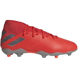 Botas de fútbol adidas Nemeziz 19.3 Fg Jr F99951 rojo rojo