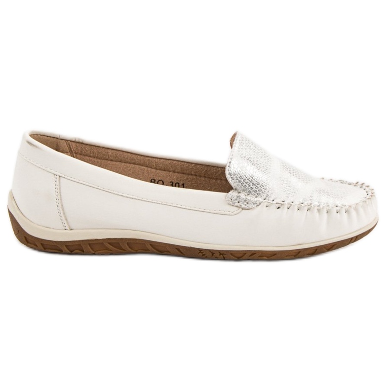 Anesia Paris Mocasines cómodos blanco