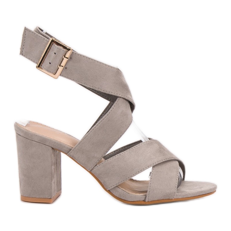 SDS Sandalias con hebilla gris