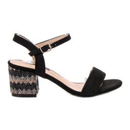 SDS Sandalias en una barra negro