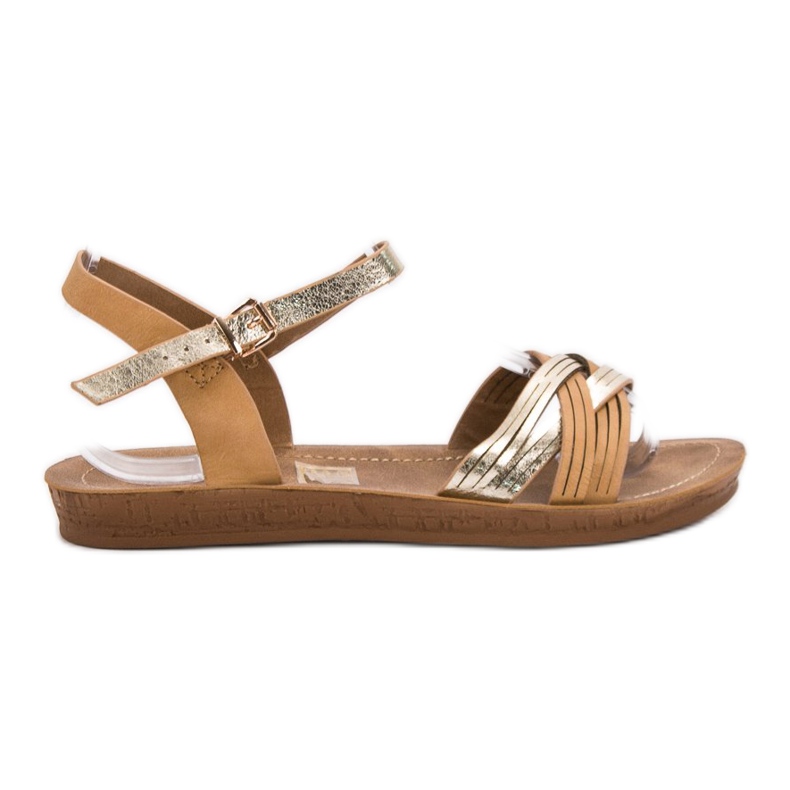 SHELOVET Sandalias cómodas marrón