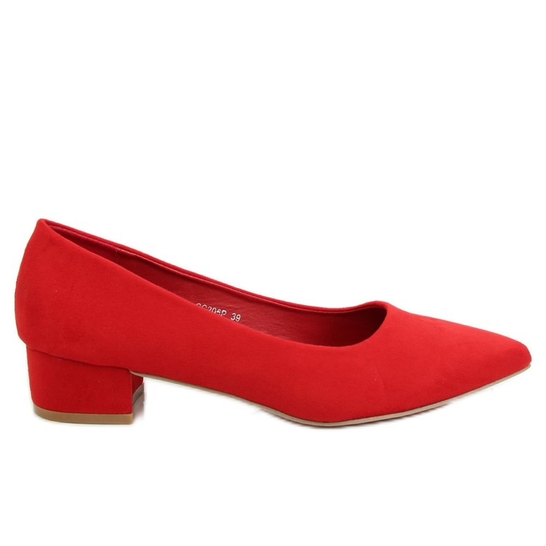 Rojo Bombas tacones bajos rojo CC205P Rojo