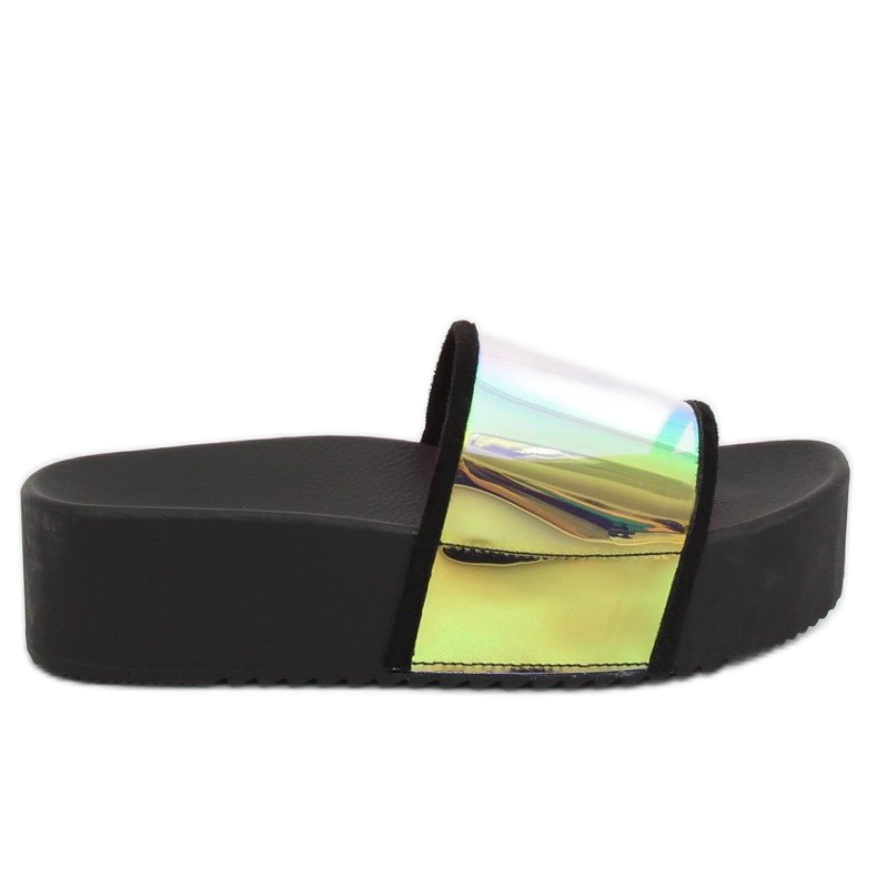 Zapatillas holográficas negras CK81P negras negro amarillo