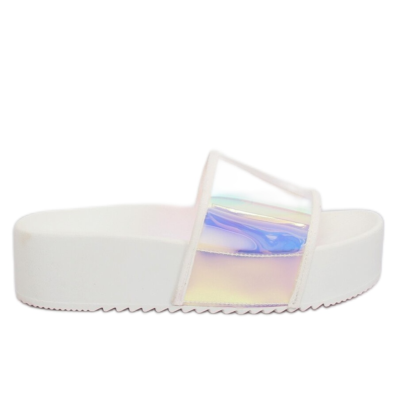 Pantuflas blancas holográficas CK81P Blanco