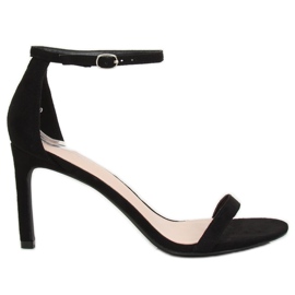 Sandalias negras de tacón alto NF-31P Negro