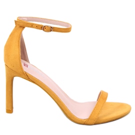 Sandalias amarillas de tacón alto NF-31P Yelow amarillo Sandalias amarillas de tacón alto NF-31P Yelow amarillo