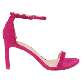 Sandalias fucsia con tacón alto NF-31P Fucsia rosado