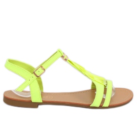 Sandalias mujer amarillo 1-51 Verde