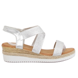 Sandalias plateadas para mujer S81 Silver gris