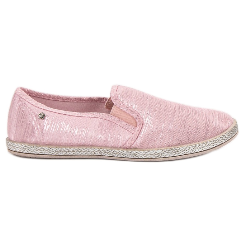 Balada Zapatillas brillantes sin cordones rosado