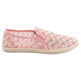 Slipons de encaje VICES rosa