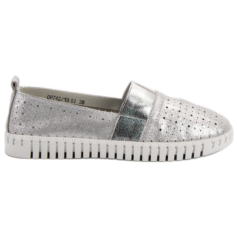 Filippo Zapatos sin cordones con purpurina gris