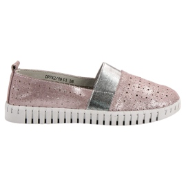 Filippo Zapatos sin cordones con purpurina rosado