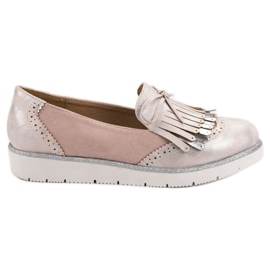 Balada Mocasines con flecos rosado