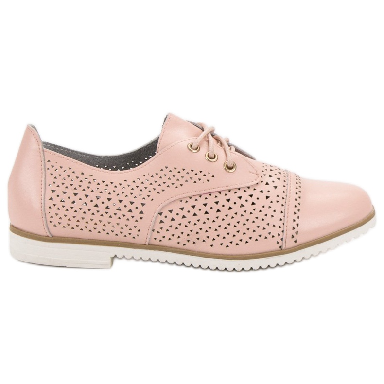Mazaro Zapatos de cuero calados rosado