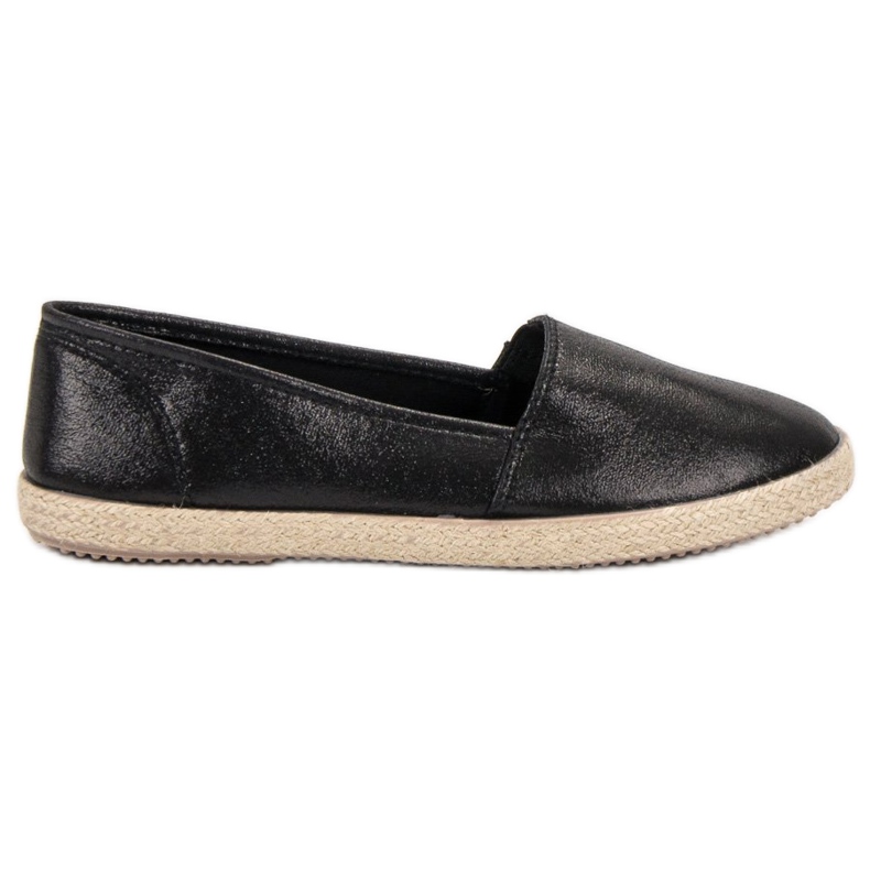 SHELOVET Slipons brillantes negro SHELOVET Slipons brillantes negro
