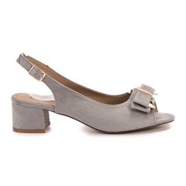 Evento Sandalias elegantes con tacones altos gris