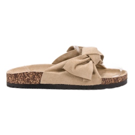 Mannika Pantuflas Con Lazo marrón