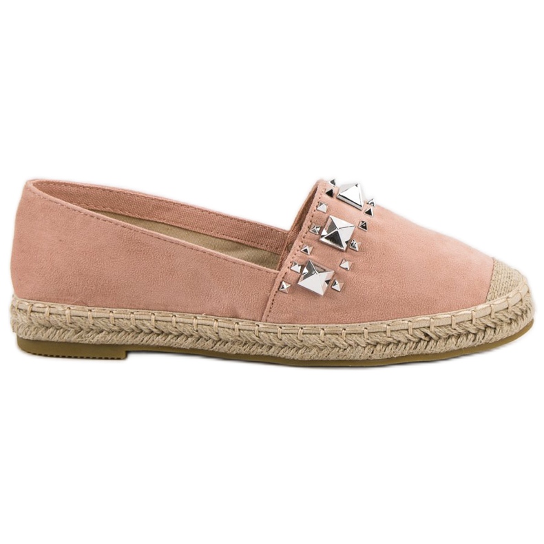 Bestelle Alpargatas con tachuelas rosado