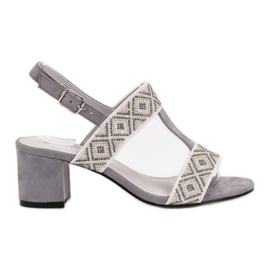 Goodin Sandalias de tacón gris