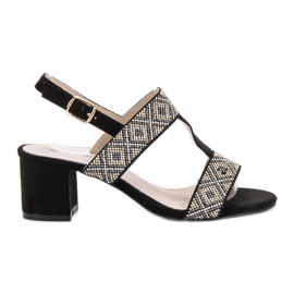 Goodin Sandalias de tacón negro