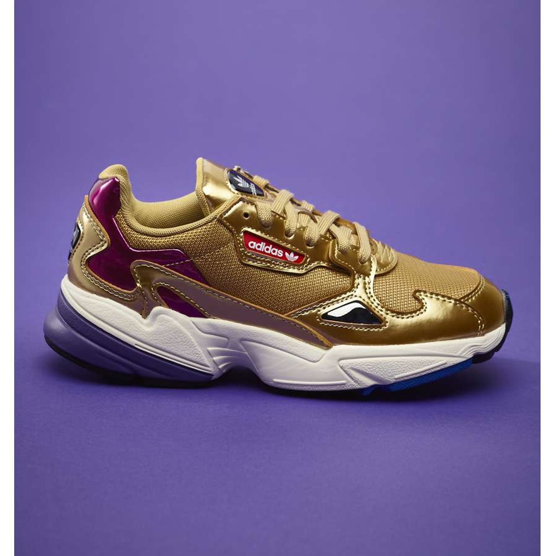 Adidas Falcon W 247 Gold Metallic Gold Metallic Off White multicolor amarillo