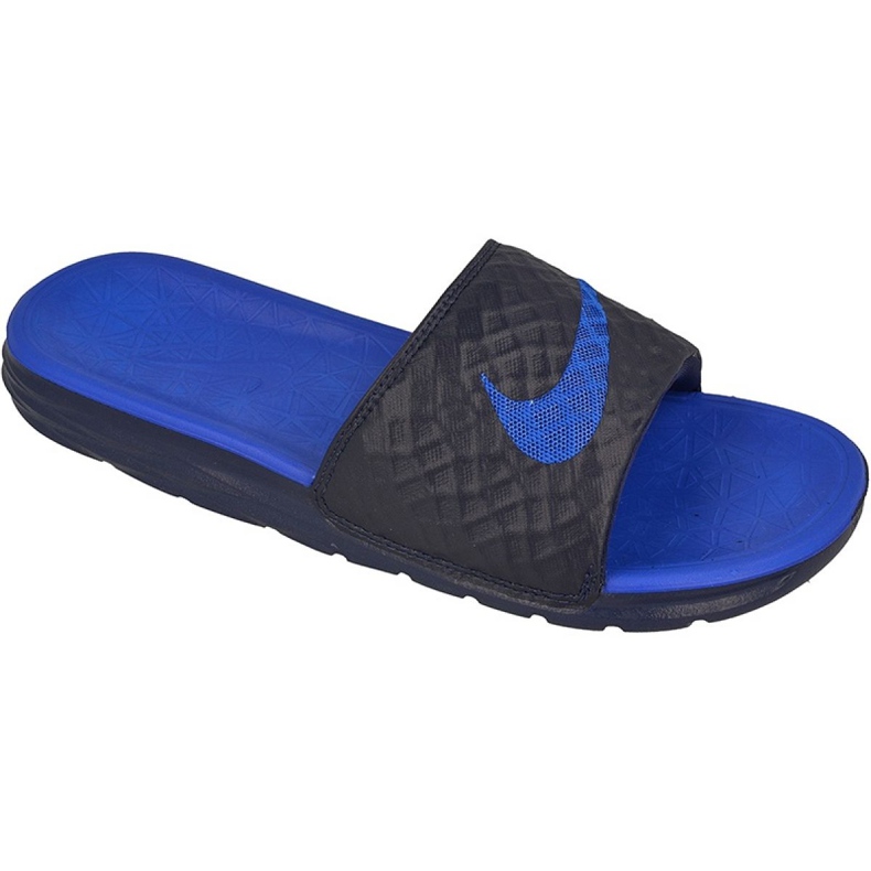 Chanclas Nike Sportswear Solarsoft Benassi M 705474-440 negro azul Chanclas Nike Sportswear Solarsoft Benassi M 705474-440 negro azul