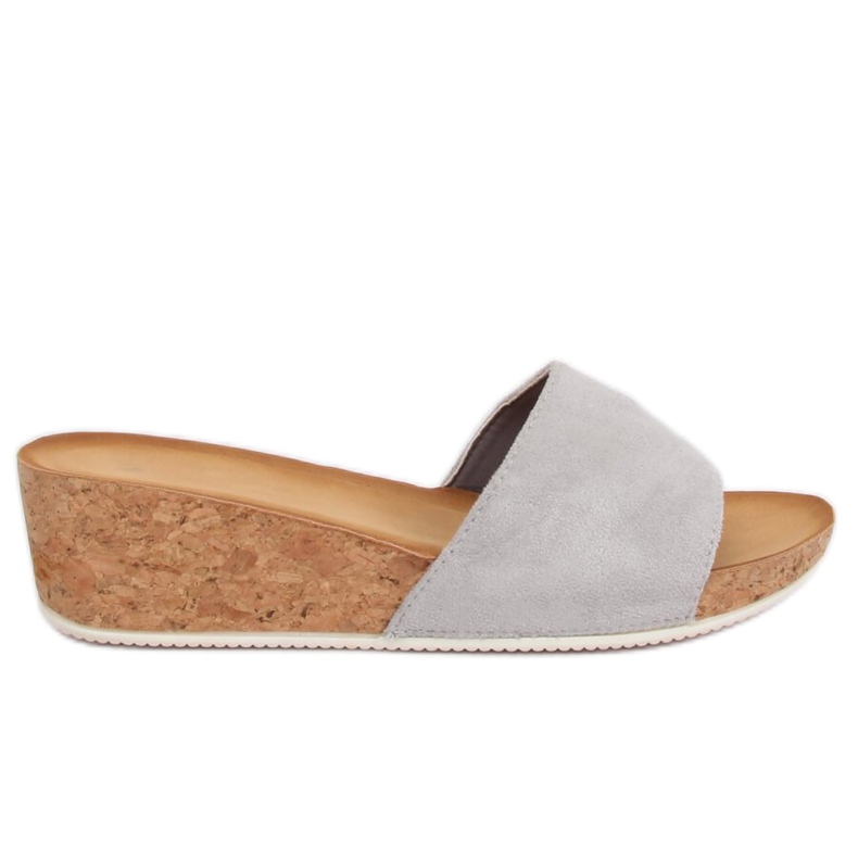 Grey G233 Pantuflas cuña gris