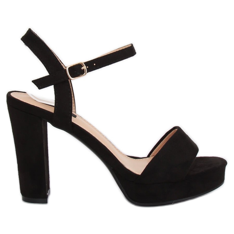 Black HJ101 Sandalias con plataforma negras negro