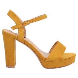 Amarillo HJ101 Sandalias de plataforma amarillas Amarillo HJ101 Sandalias de plataforma amarillas