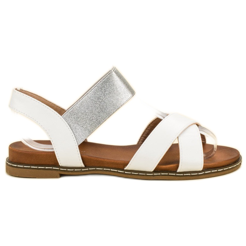 Mannika Sandalias blancas con goma de borrar blanco