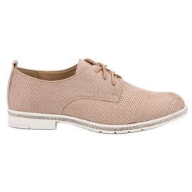 Marquiz Zapatos con circonita cúbica rosado
