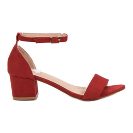 SHELOVET Sandalias rojas clásicas rojo
