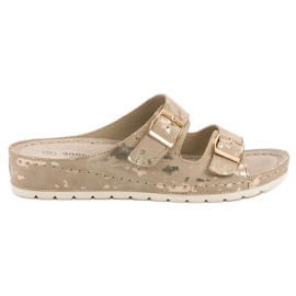 Goodin Pantuflas Con Hebilla amarillo