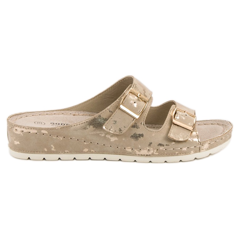 Goodin Pantuflas Con Hebilla amarillo