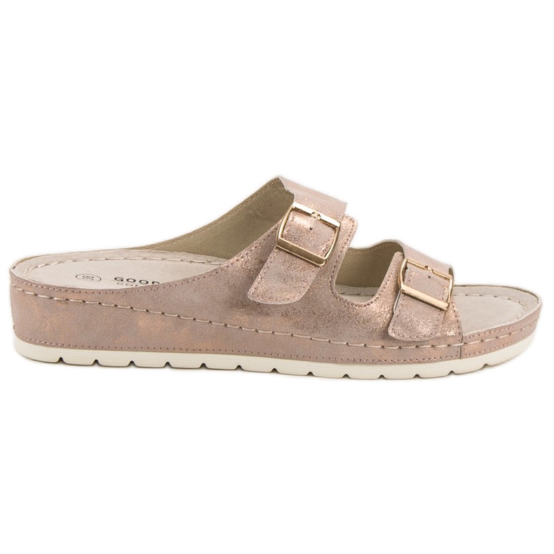 Goodin Pantuflas Con Hebilla rosado