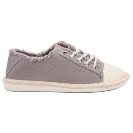 SHELOVET Alpargatas con cordones amarillo