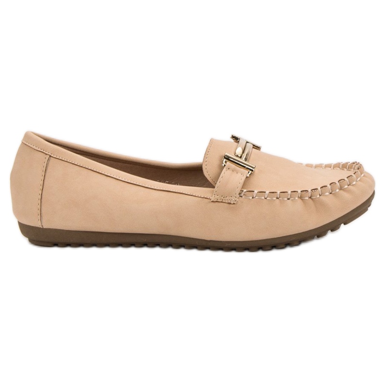 Top Shoes Mocasines beige de mujer