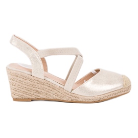 SHELOVET Alpargatas de cuña marrón